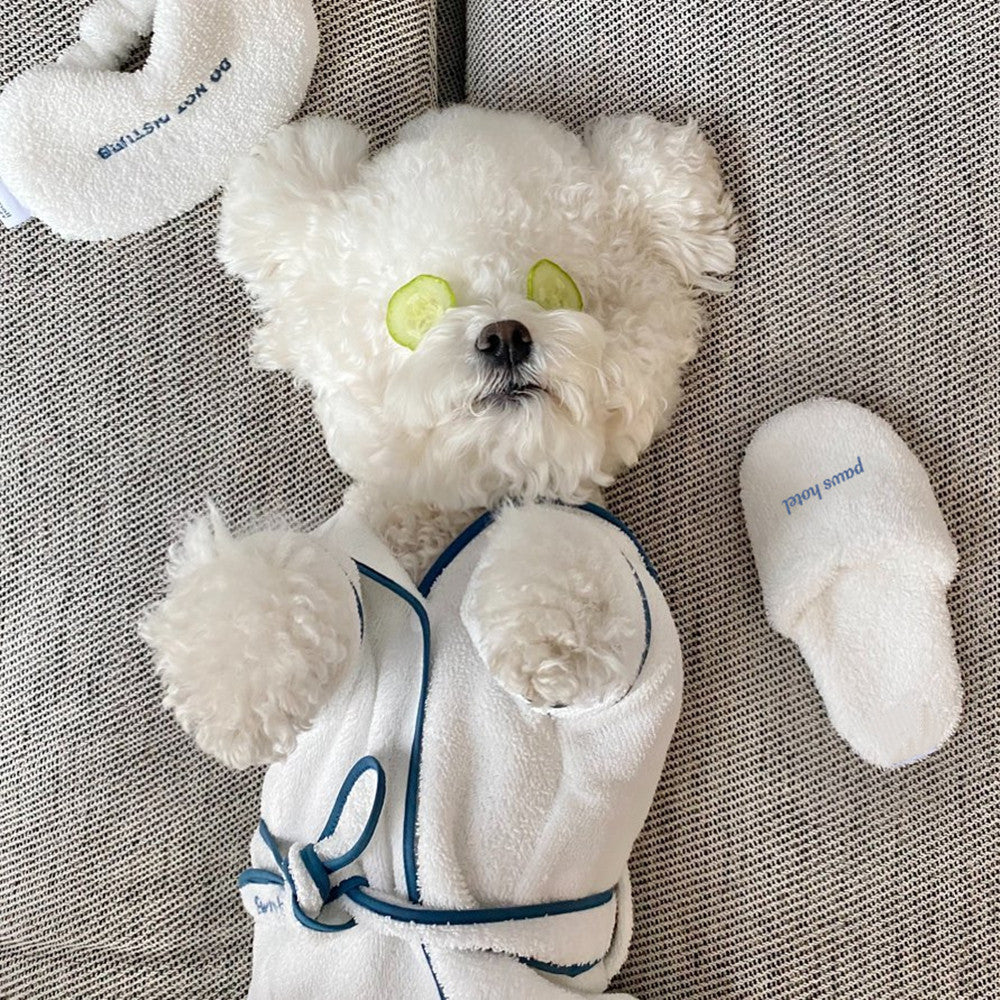 Hotel Style Bathrobe Photo Prop Pet Bath Towel