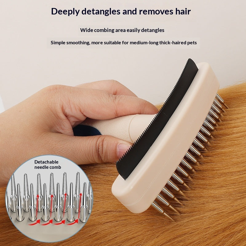 Pet Grooming Brush For Detangling And Hair Removal Tool