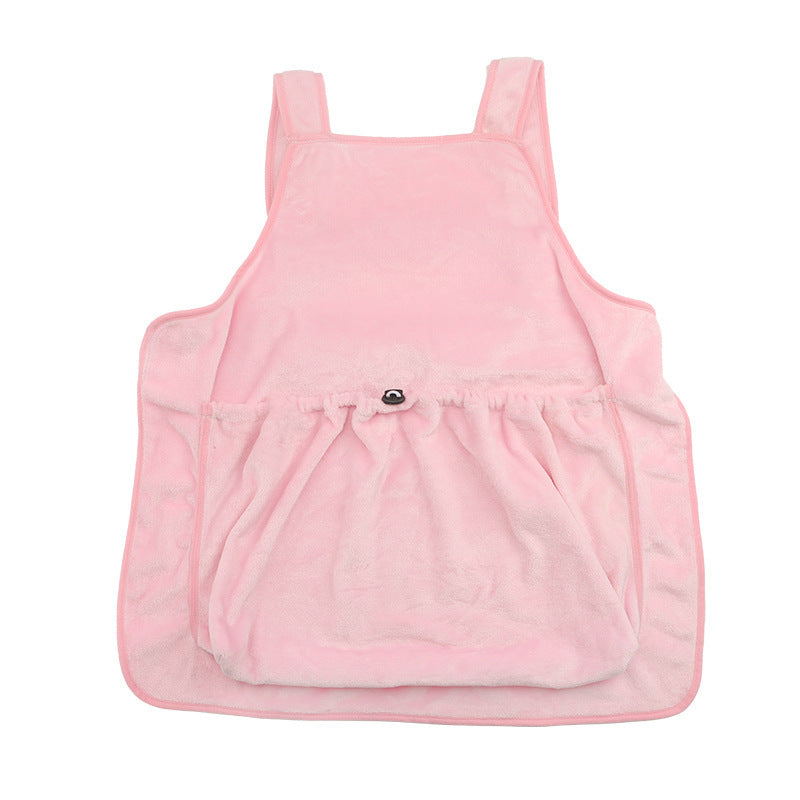 Plush Pet Carrier Chest Apron Sleeping Pouch Travel Bag