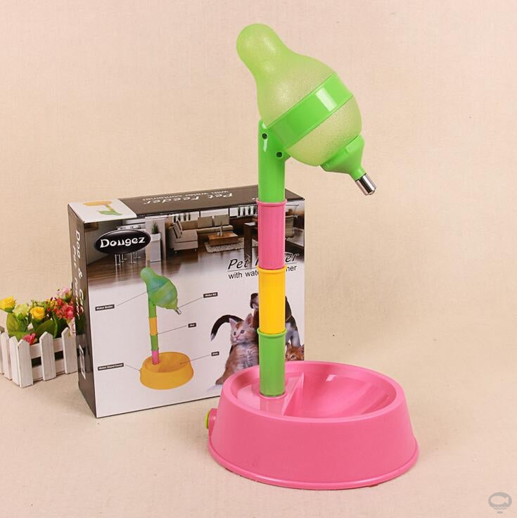 Adjustable Height Automatic Water Dispenser Pet Feeder Bowl