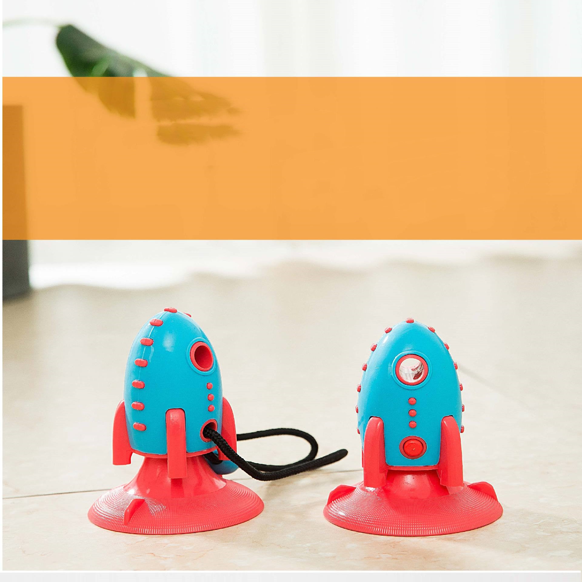 Rocket Food Dispensing Bite Resistant Interactive Pet Toy