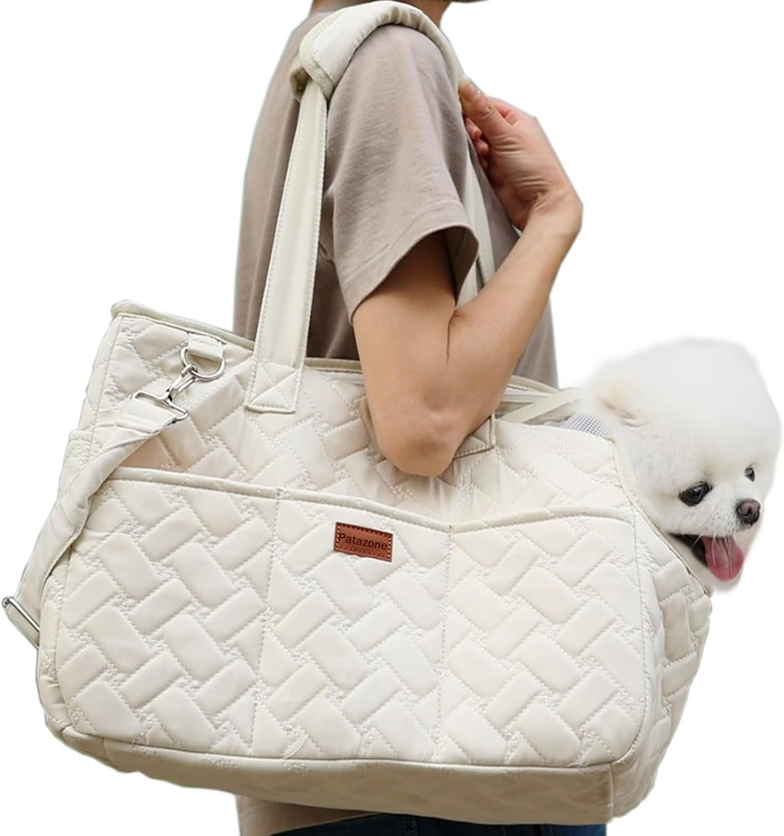 Breathable Mesh Pet Carrier Tote With Storage Pockets