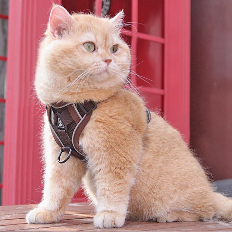 Pet Harness Vest Chest Strap With Leash Control System