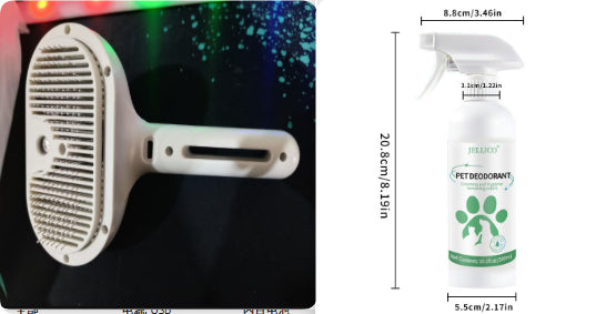 Self Cleaning Pet Grooming Comb With Mist Spray Tool