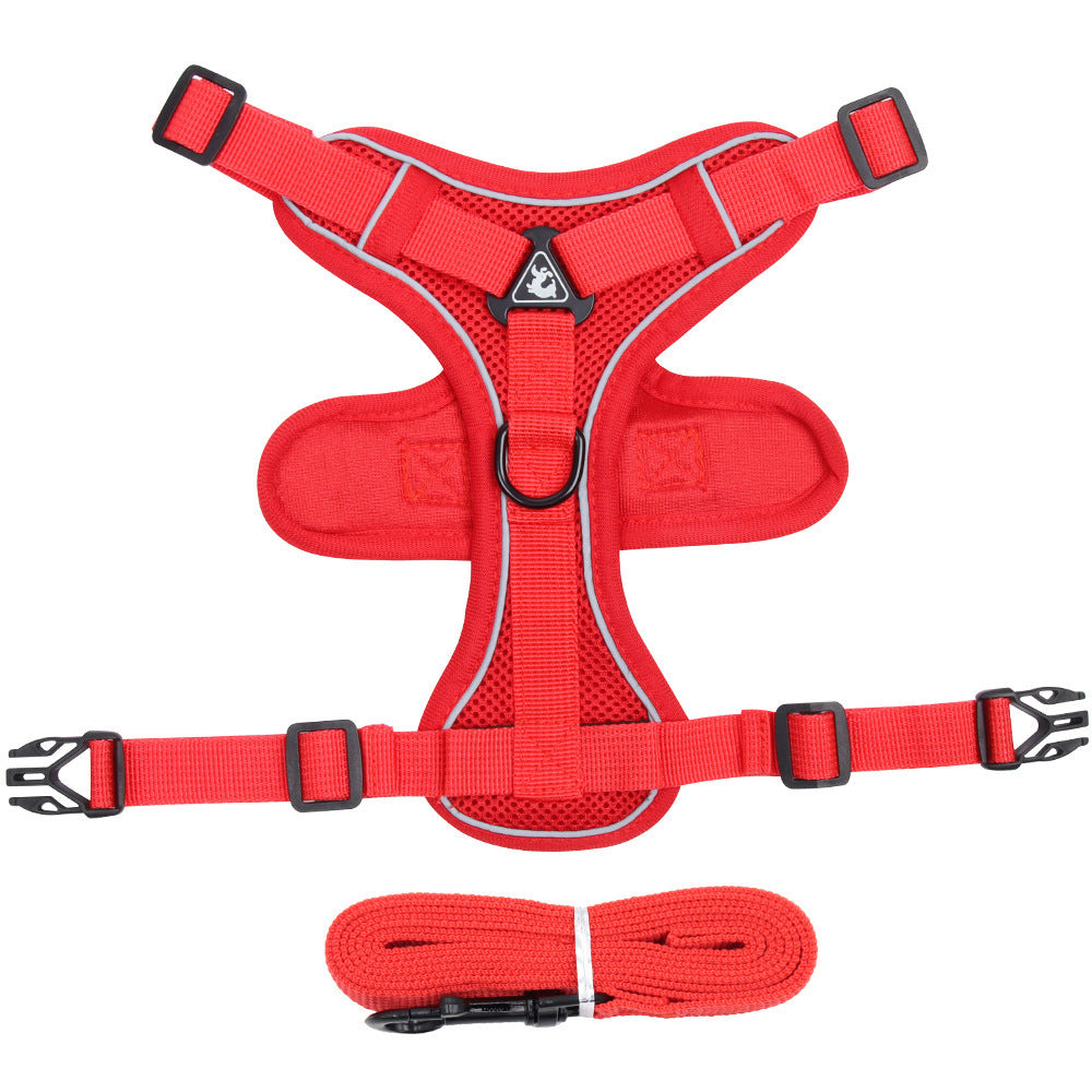 Pet Harness Vest Chest Strap With Leash Control System