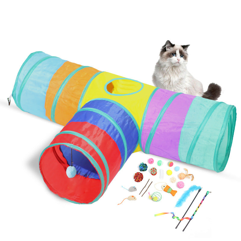 Foldable Tunnel Climbing Path Interactive Pet Toy