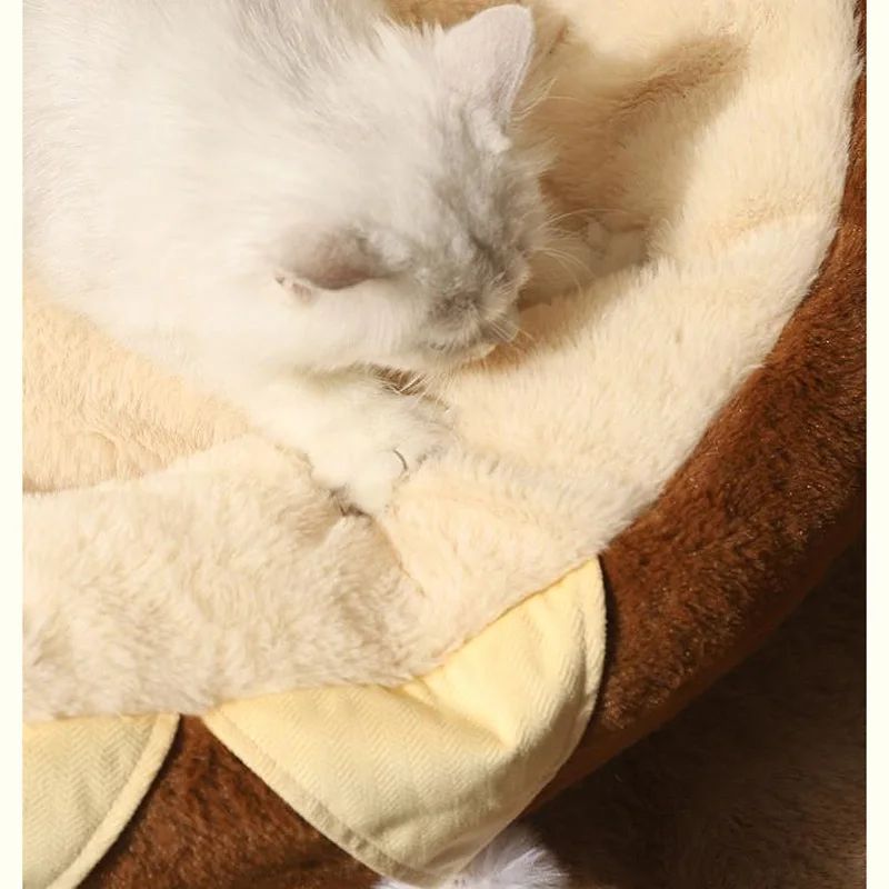 Pet Round Sofa Style Winter Warm Sleep Cushion Bed