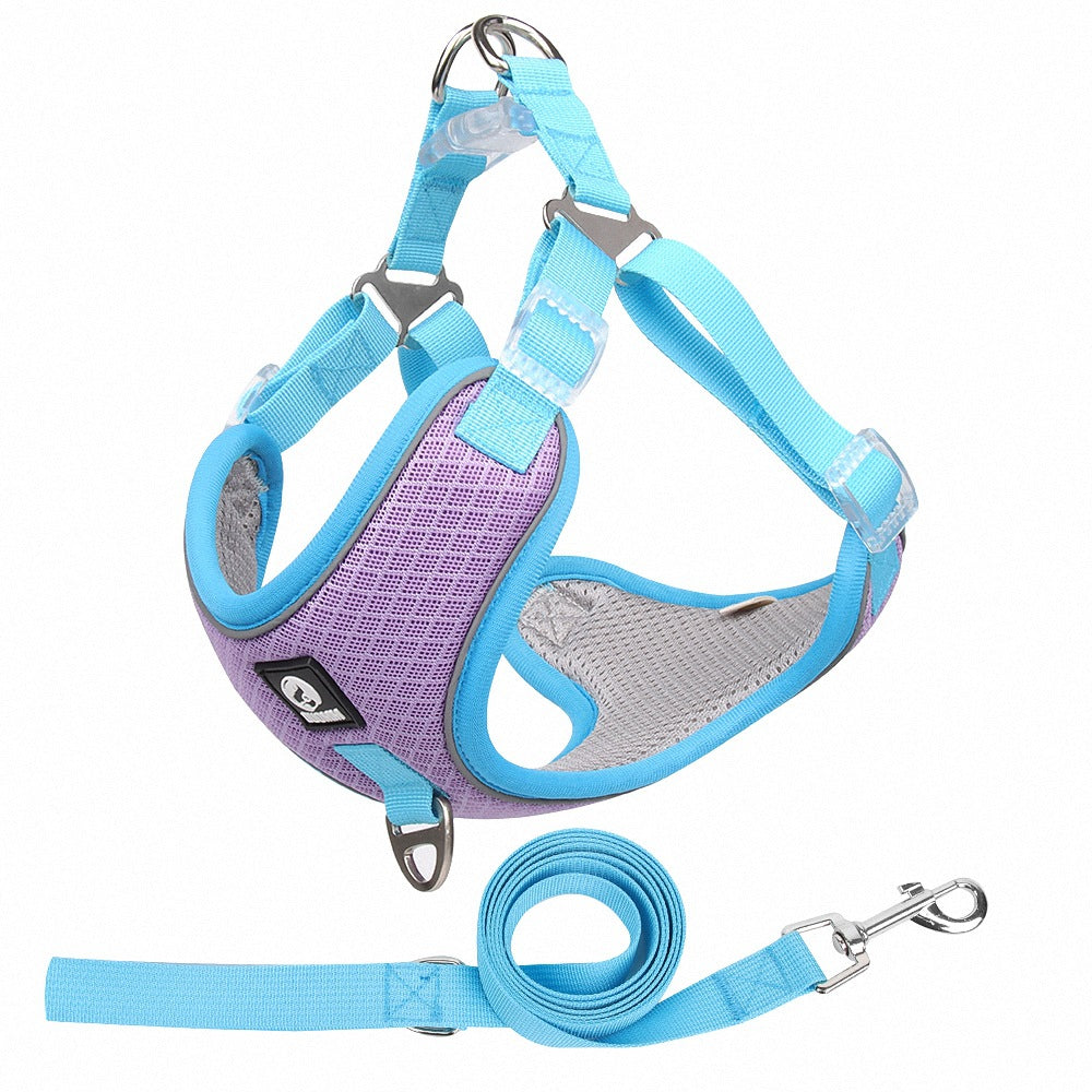Pet Breathable Adjustable Harness And Leash