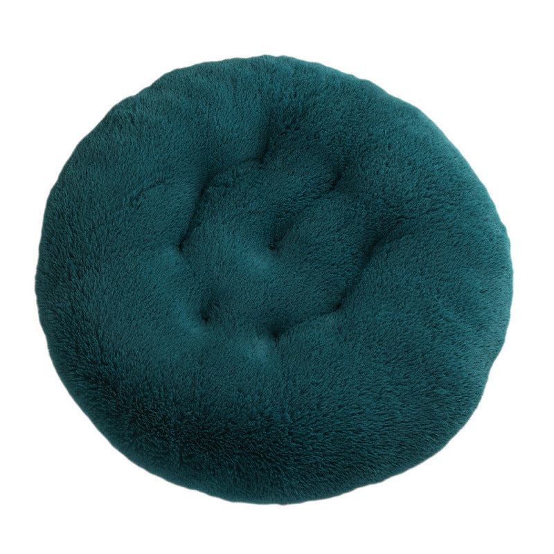 Plush Round Pet Bed Warm Sleeping Mat Cushion