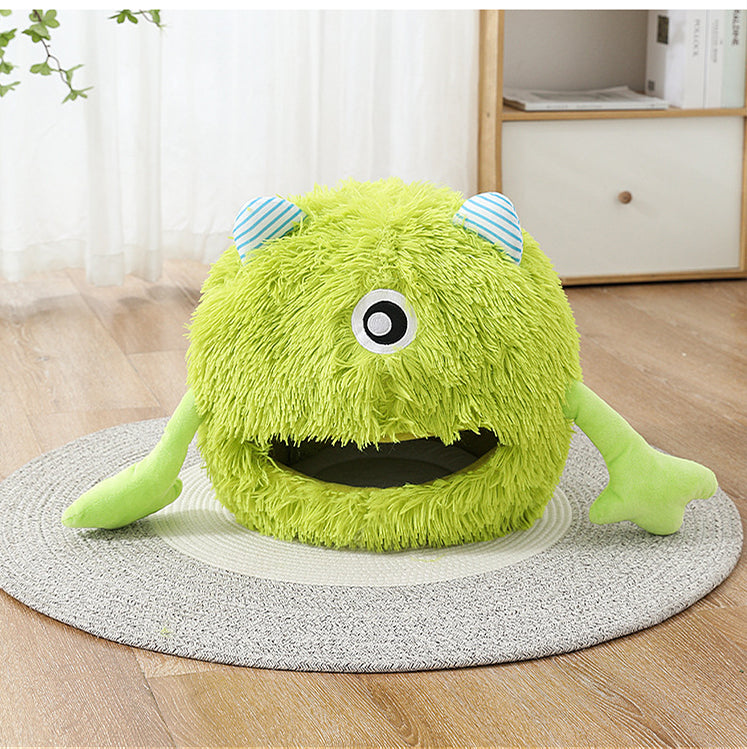 Pet Calming Fluffy Round Bed Machine Washable Non Slip