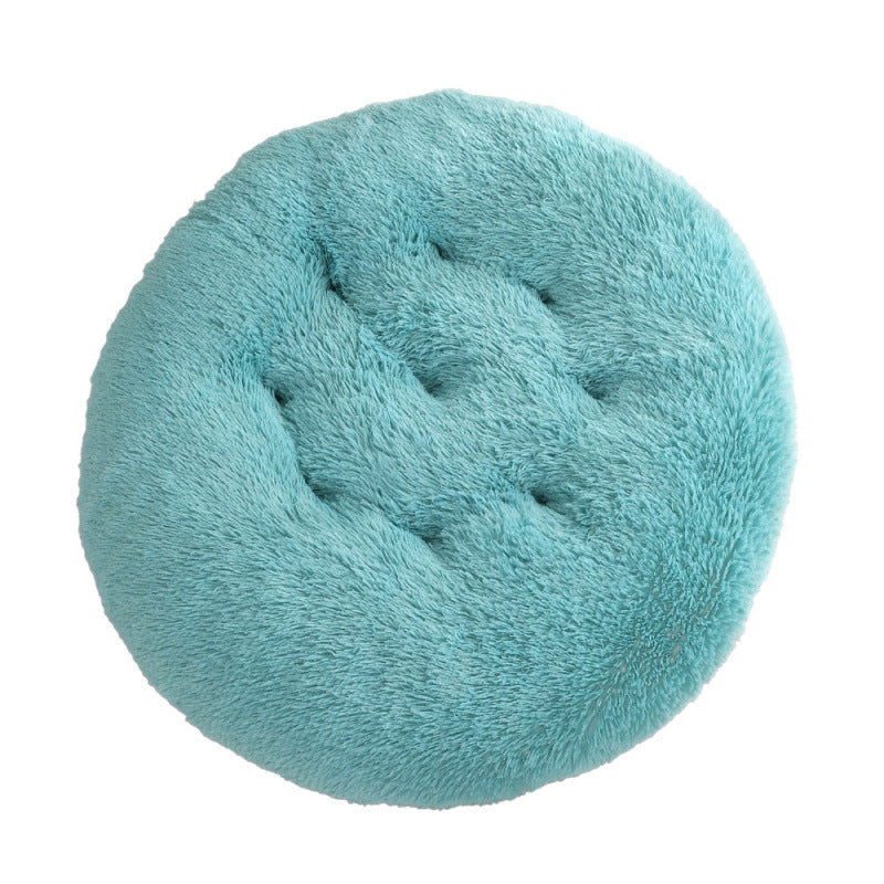 Plush Round Pet Bed Warm Sleeping Mat Cushion