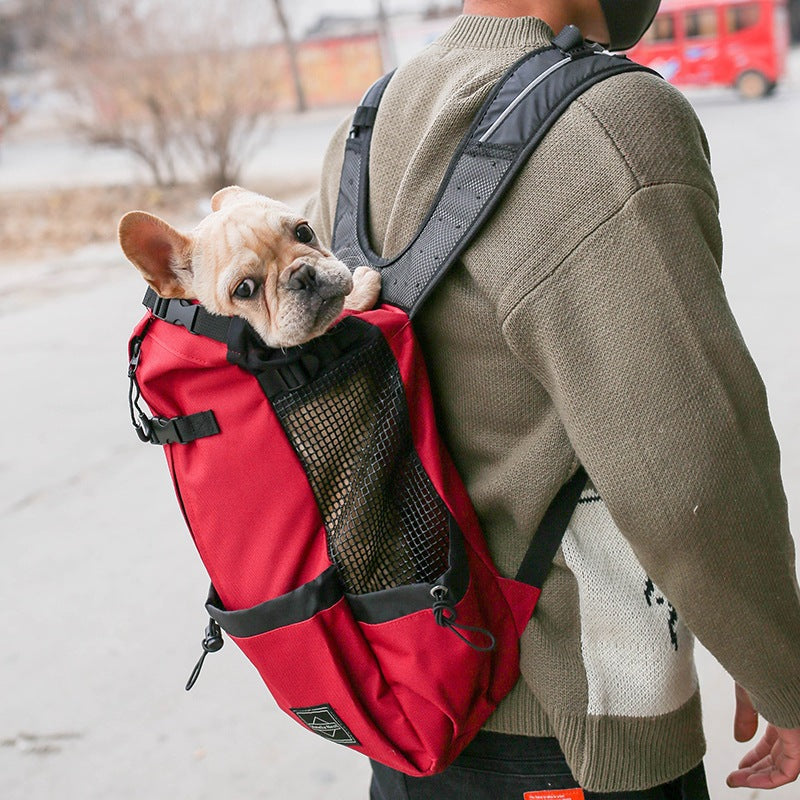 Portable Pet Backpack Carrier Double Shoulder Travel Bag