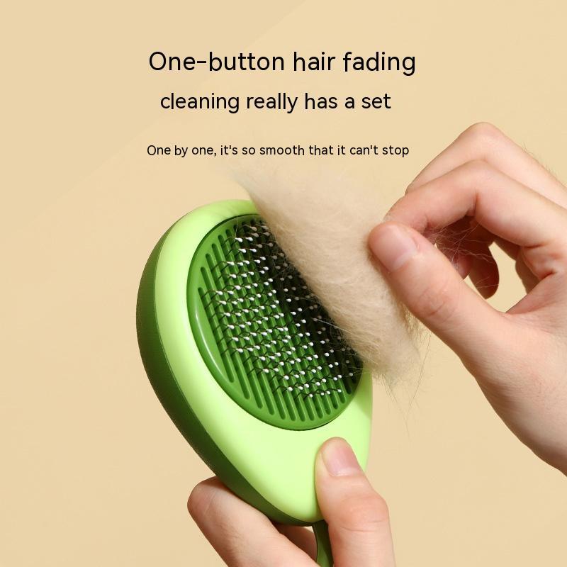 Avocado Shaped Pet Grooming Brush Hair Removal Tool