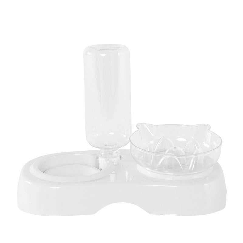 Transparent Plastic Feeding Drinking Pet Bowl