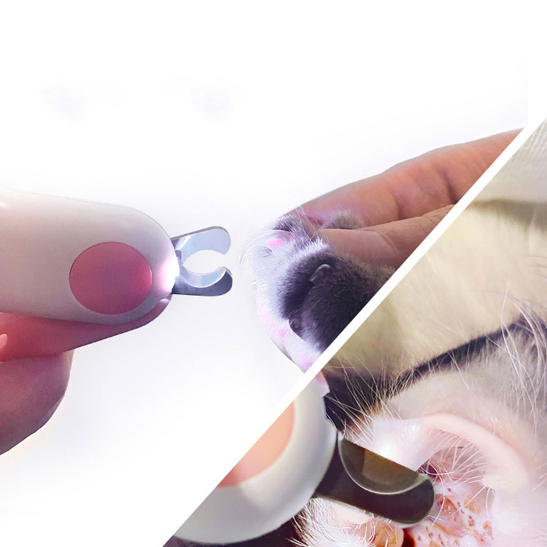 LED Illuminated Pet Mini ABS Nail Trimmer Tool