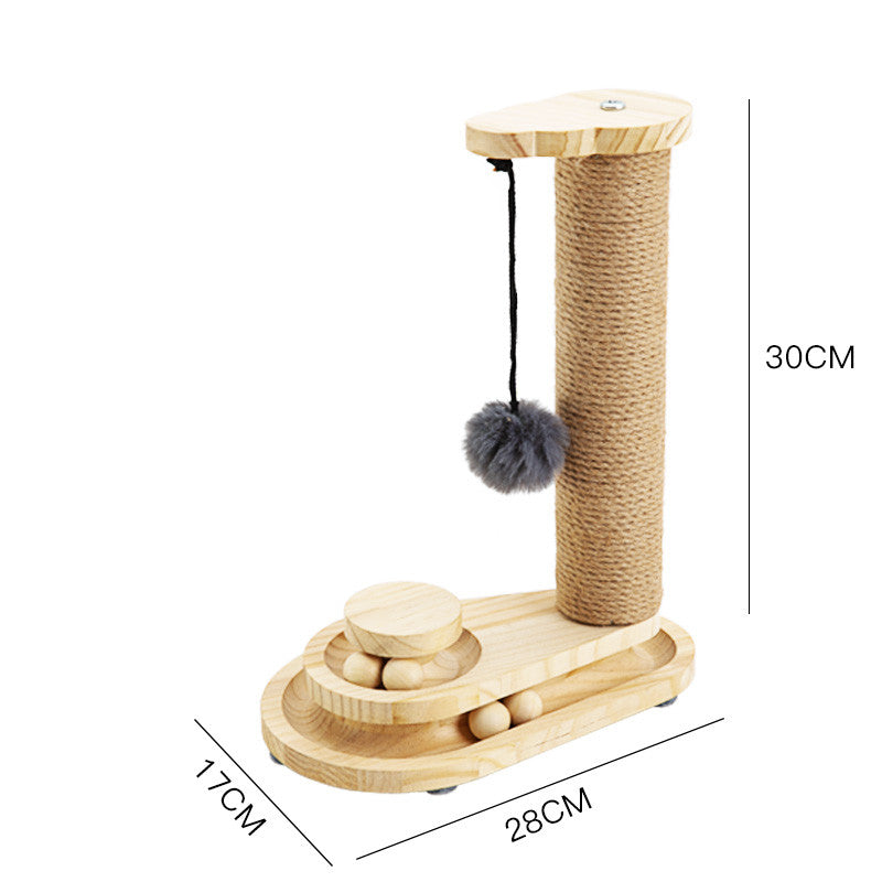 Solid Wood Turntable Bite Resistant Interactive Pet Toy Supplies