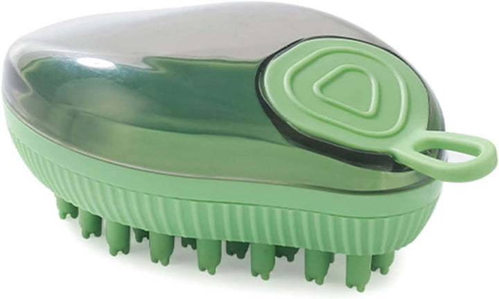Silicone Shampoo Dispenser Bath Massage Grooming Pet Brush