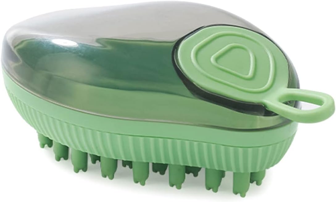 Silicone Shampoo Dispenser Bath Massage Grooming Pet Brush