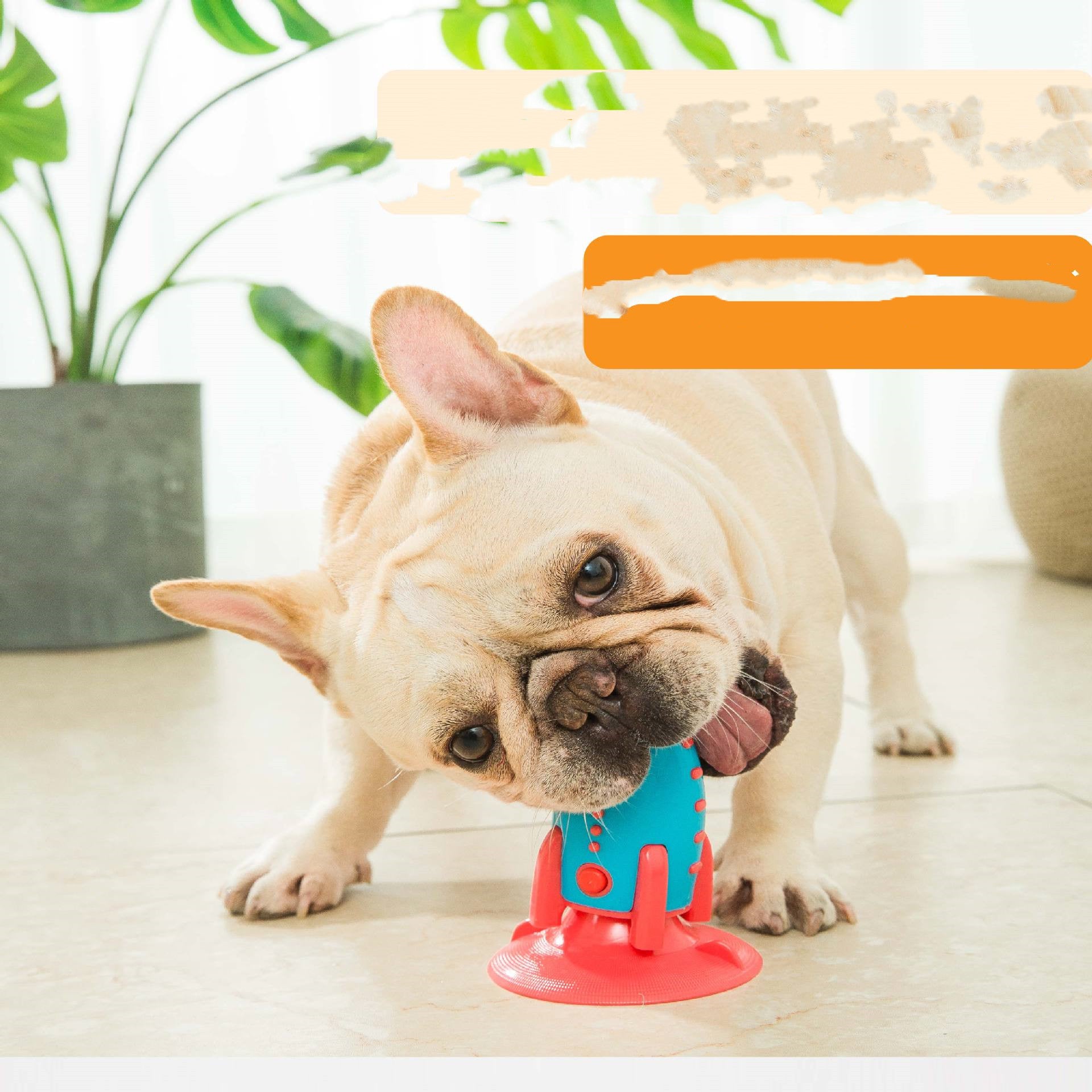 Rocket Food Dispensing Bite Resistant Interactive Pet Toy