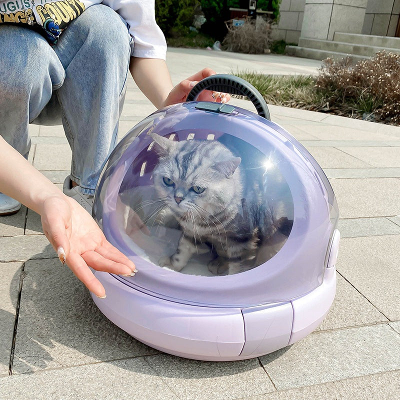 Panoramic Space Capsule Pet Carrier With Cushion Travel Bag