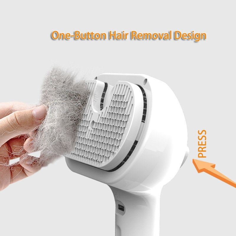Self Cleaning Pet Grooming Comb With Mist Spray Tool