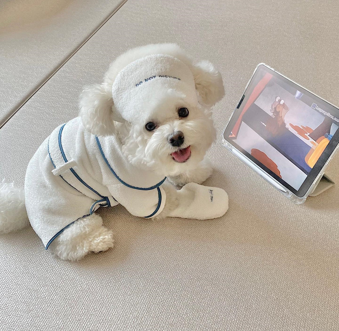 Hotel Style Bathrobe Photo Prop Pet Bath Towel
