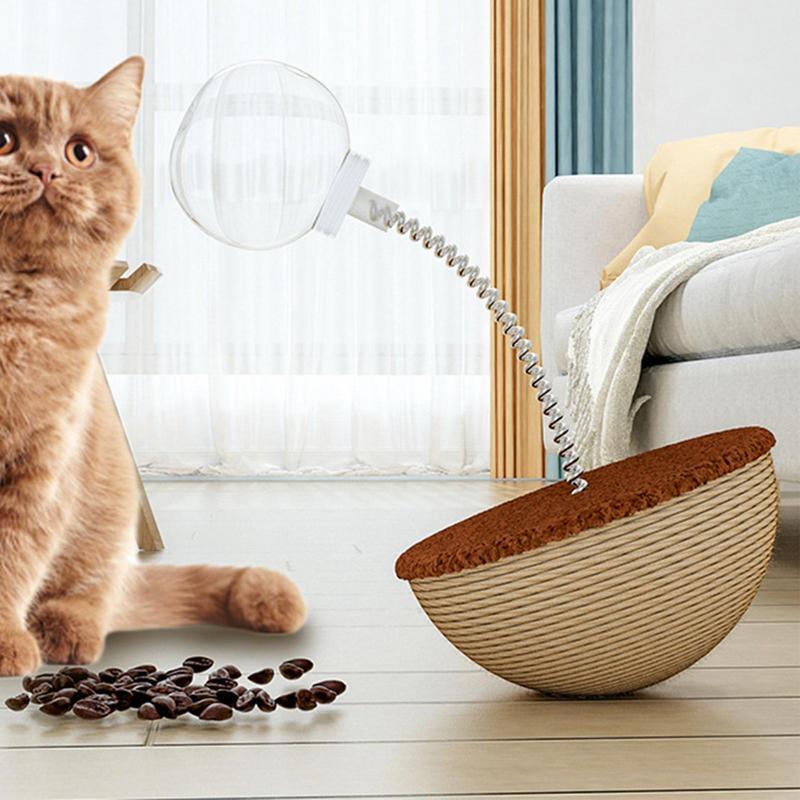 Interactive Auto-Balancing Food Ball Puzzle Slow Feeder Pet Toy