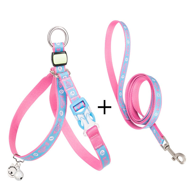 Pet Bell Chest Strap Vest With Leash Control System