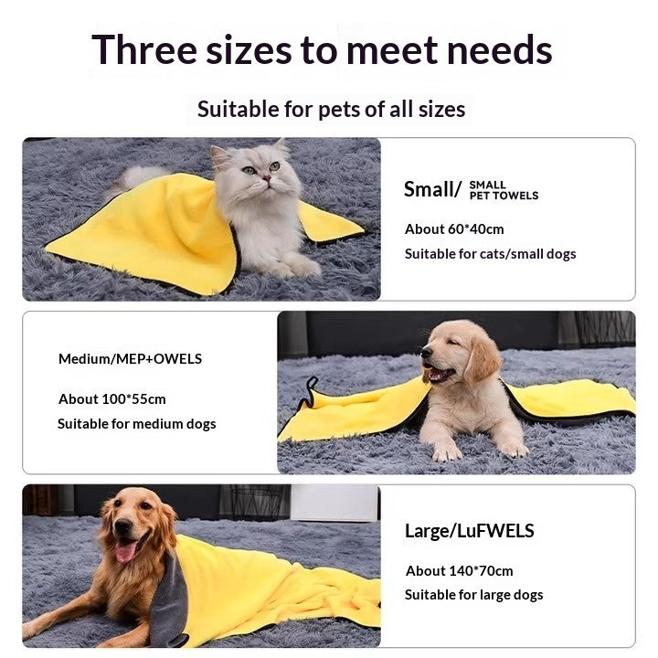 Premium Super Absorbent Quick Drying Pet Bath Towel