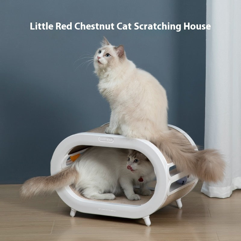 Scratch Board Nest Villa Chamfer Interactive Pet Toy Supplies