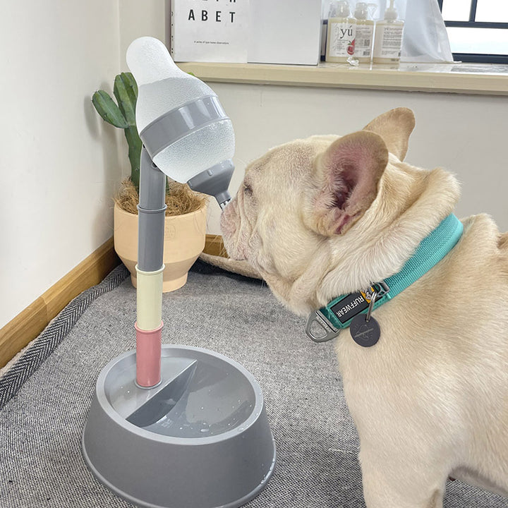 Adjustable Height Automatic Water Dispenser Pet Feeder Bowl