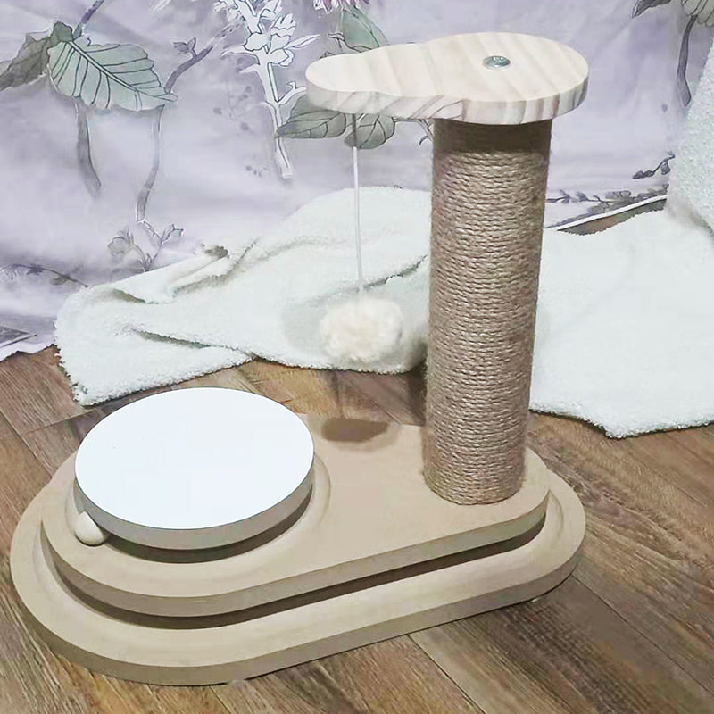 Solid Wood Turntable Bite Resistant Interactive Pet Toy Supplies