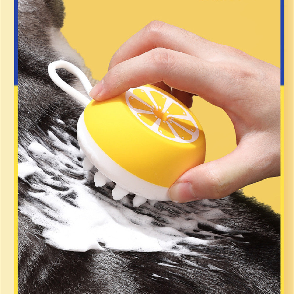 2 In 1 Silicone Bath Massage Grooming Pet Cleaning Tool