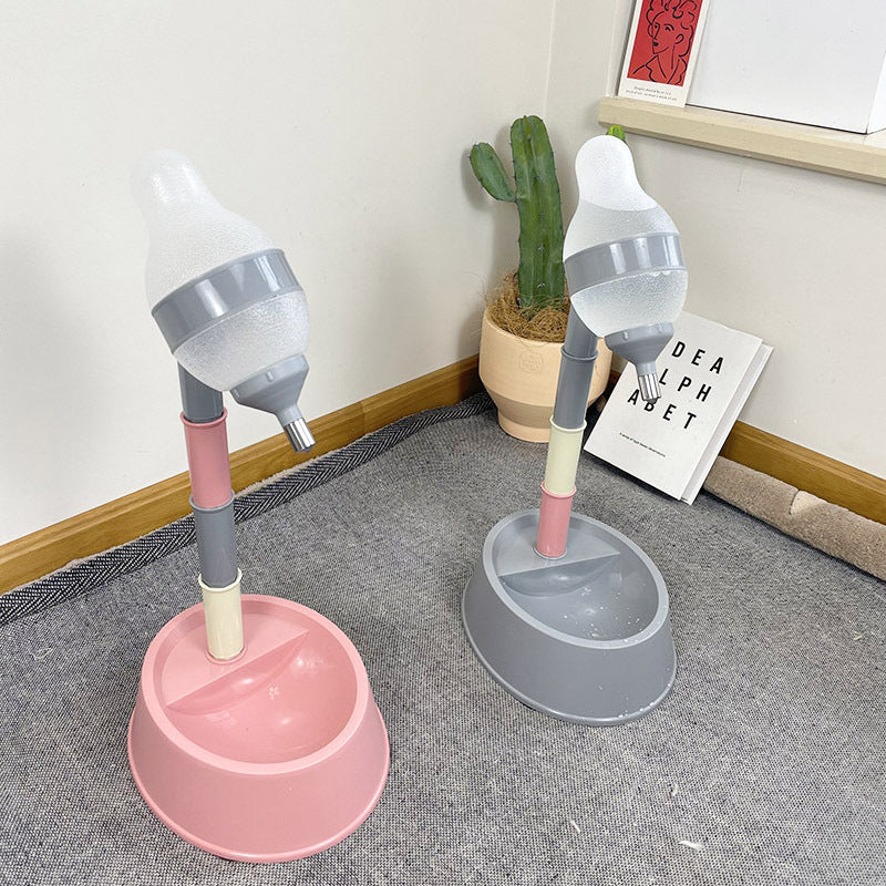 Adjustable Height Automatic Water Dispenser Pet Feeder Bowl