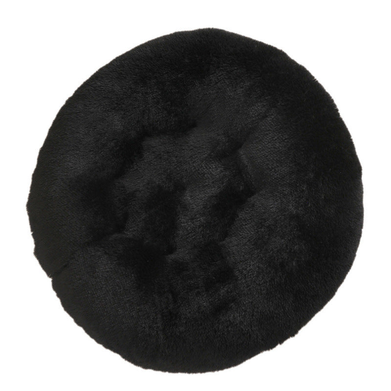 Plush Round Pet Bed Warm Sleeping Mat Cushion