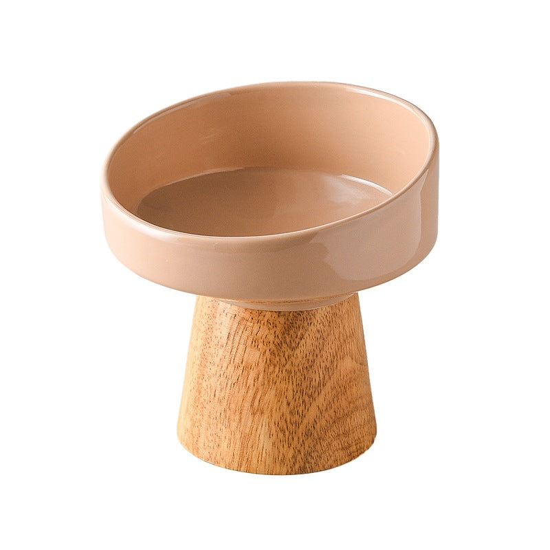 Pet Ceramic Elevated Feeding Bowl Food Water Dish