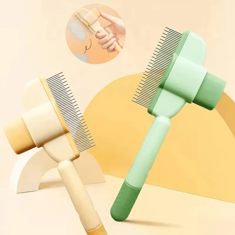 One Click Pet Grooming Brush Anti Mite Hair Removal Tool