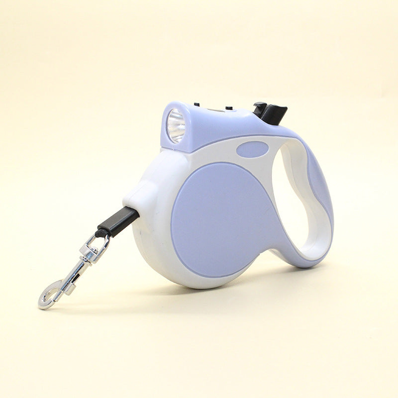Retractable Pet Leash With Light And Rope Lead