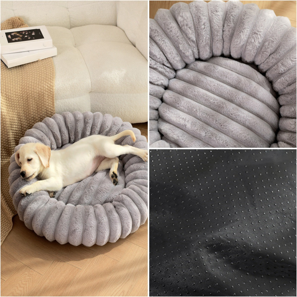 Pet Plush Round Winter Warm Nest Bed Kennel
