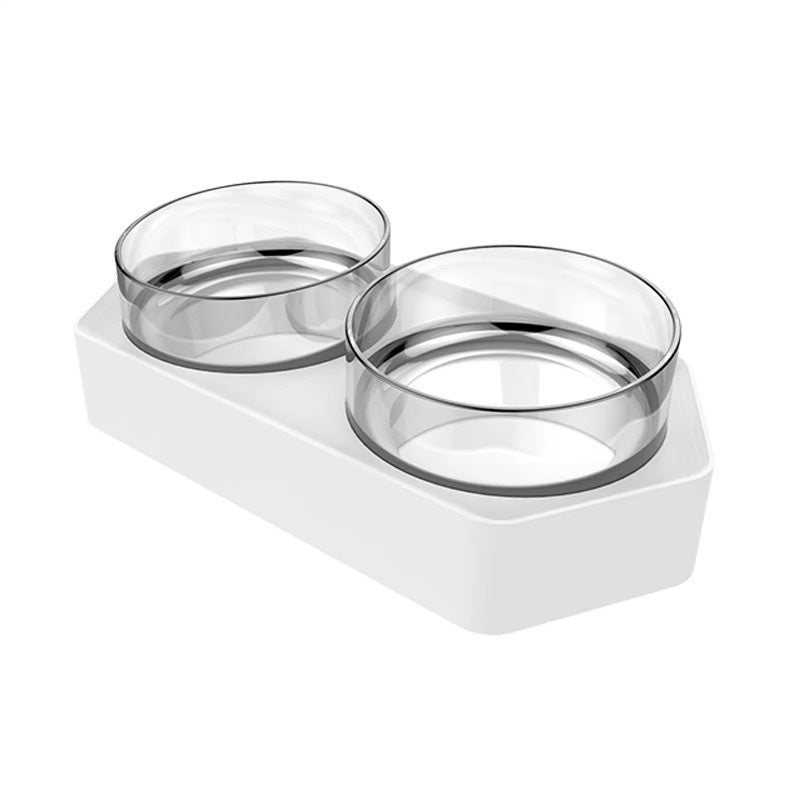 Ceramic Double Pet Bowl Elevated Feeding Water Station