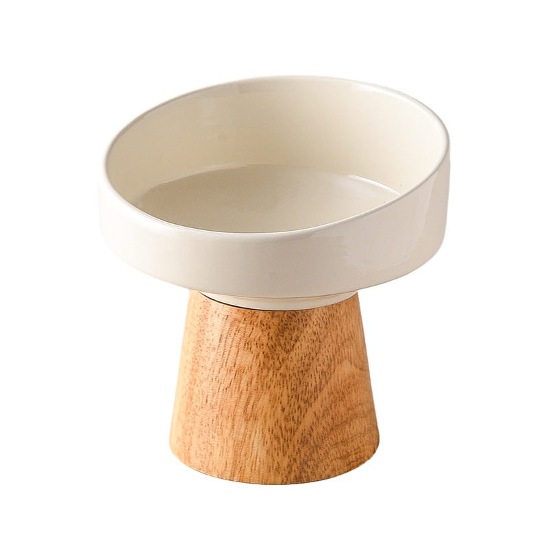 Pet Ceramic Elevated Feeding Bowl Food Water Dish
