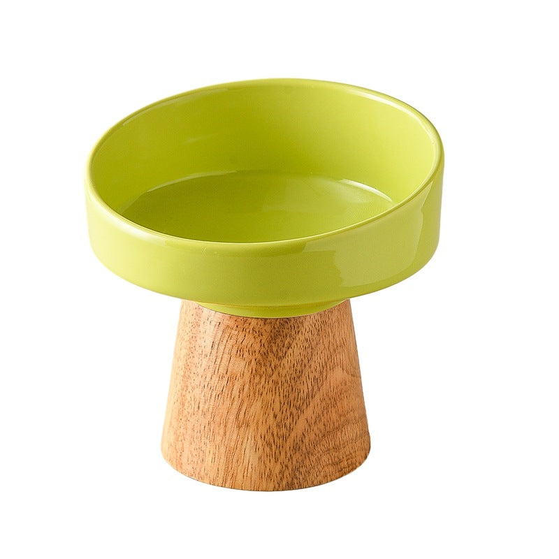 Pet Ceramic Elevated Feeding Bowl Food Water Dish