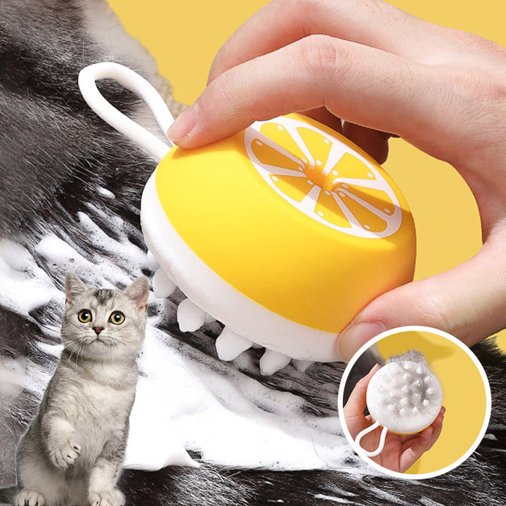 2 In 1 Silicone Bath Massage Grooming Pet Cleaning Tool