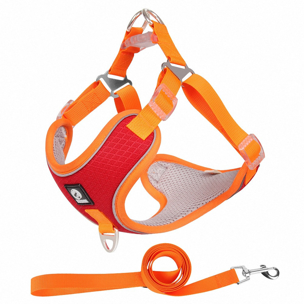 Pet Breathable Adjustable Harness And Leash