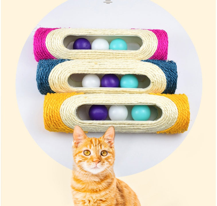 Long Sisal Drum Scratching Interactive Pet Toy