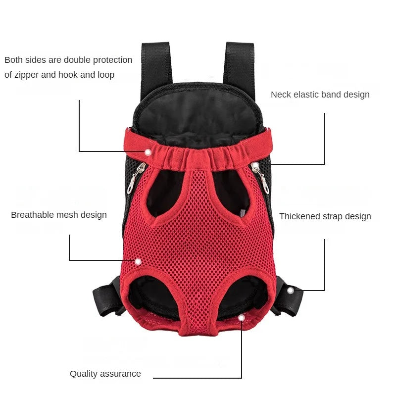 Breathable Adjustable Pet Backpack Carrier For Travel And Hiking