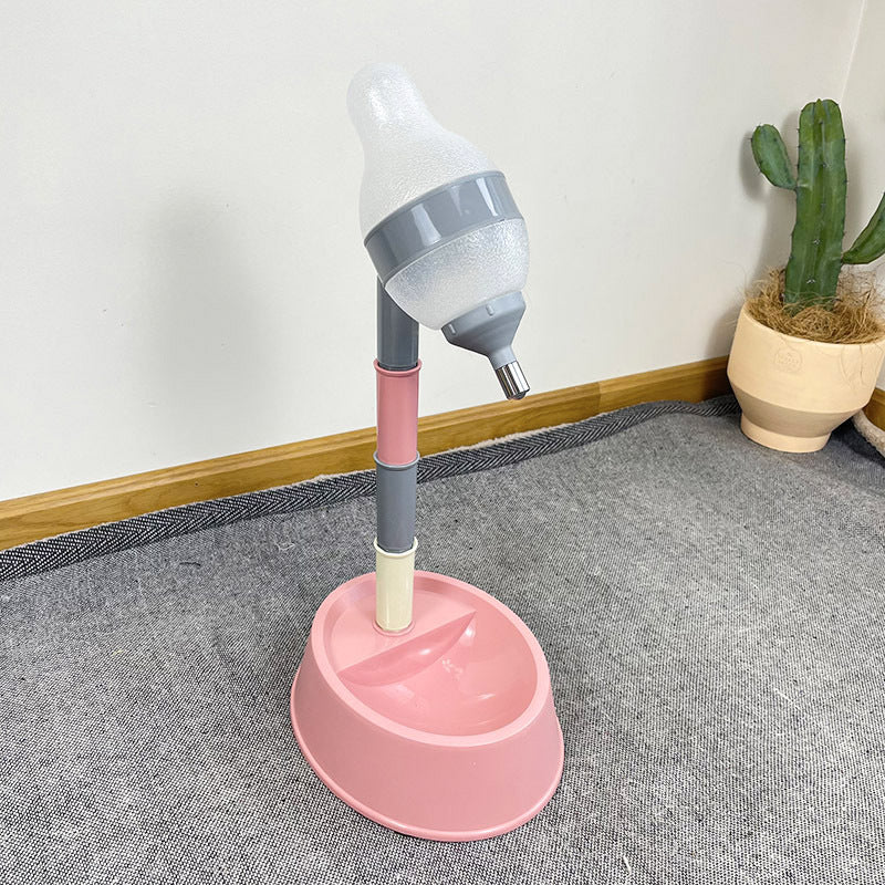 Adjustable Height Automatic Water Dispenser Pet Feeder Bowl
