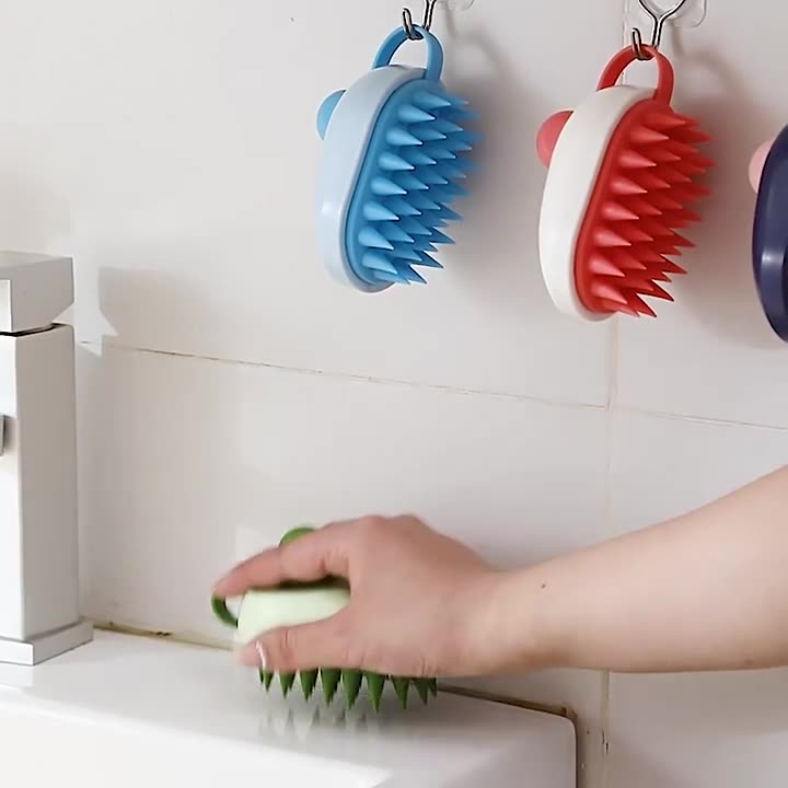 Soft Gel Shampoo Massage Bath Pet Brush