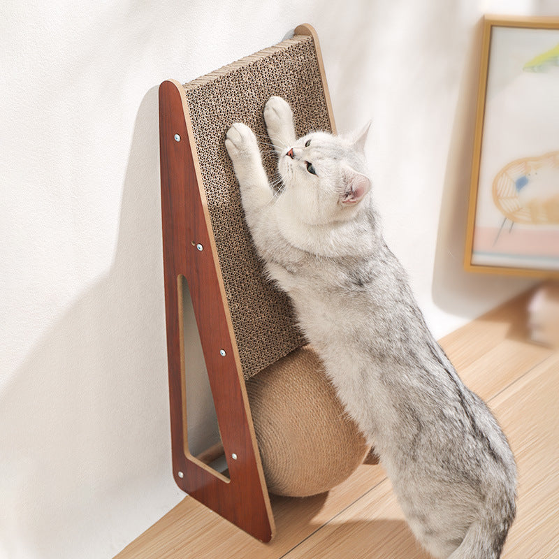 Corrugated Paper Scratching Board Interactive Pet Toy
