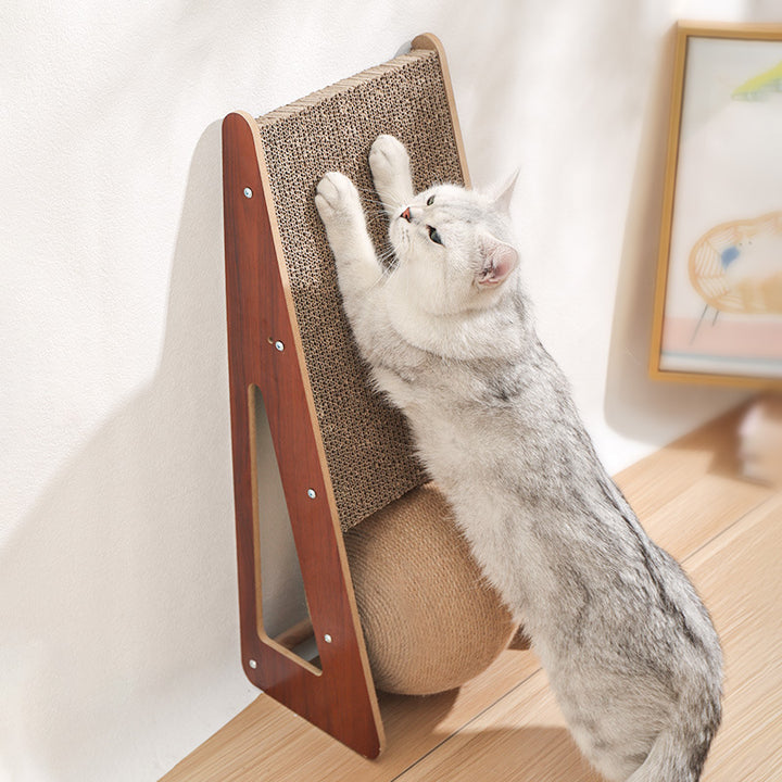 Corrugated Paper Scratching Board Interactive Pet Toy